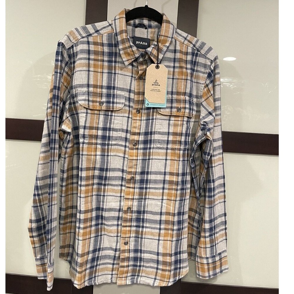 NWT PrAna Edgewater Long Sleeve Button Down Shirt